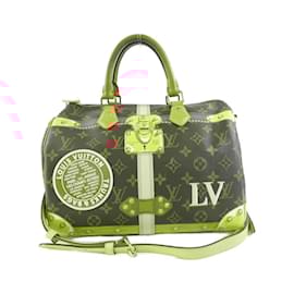 Louis Vuitton-Louis Vuitton Monogram Speedy Bandouliere Boston Bag-Brown,Monogram