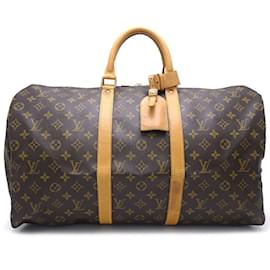 Louis Vuitton-Louis Vuitton Monogram Keepall 50 Boston Bag-Brown,Monogram
