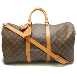 Louis Vuitton-Louis Vuitton Monogram Keepall Bandouliere 50 Boston Bag-Brown,Monogram