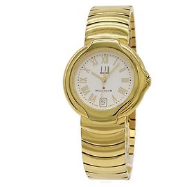 Alfred Dunhill Dunhill Millennium White Dial Gold Plated Men's Quartz Watch Other
