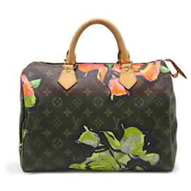 Louis Vuitton-Louis Vuitton Monogram Rose Speedy 30 Handbag-Brown,Pink,Green,Orange