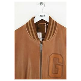Autre Marque-Leather jacket-Brown