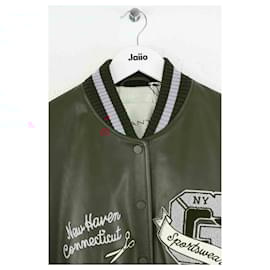 Autre Marque-Leather jacket-Dark red