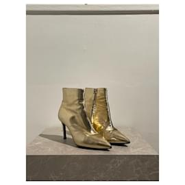 Balenciaga-BALENCIAGA Ankle boots T.EU 37 Leather-Golden