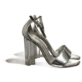 Sandali LOUIS VUITTON T.EU 38 Pelle Argento