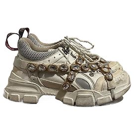 Baskets GUCCI T.EU 38 Cuir Blanc