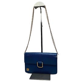 Bolsa de couro vintage Givenchy 4G azul Azul