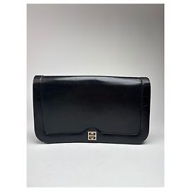 Vintage Givenchy Leather Clutch Black Black