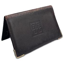 Vintage Givenchy Leather Card Holder Brown Brown