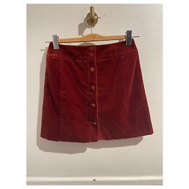 Gonne SAINT LAURENT T.International S Velluto Rosso
