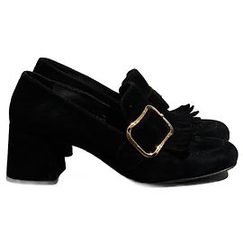 PRADA Heels T.EU 38.5 Suede Black