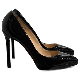 CHRISTIAN LOUBOUTIN Heels T.EU 38.5 Patent leather Black