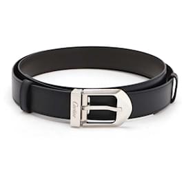 Cartier-Cinto de couro reversível Cartier-Preto,Castanho escuro