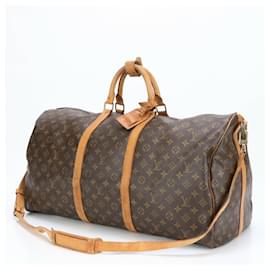 Louis Vuitton-Louis Vuitton Monogram Keepall Bandouliere 60 Boston Bag-Brown,Monogram