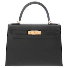 Hermès-Sac à main Hermes Kelly 28-Noir