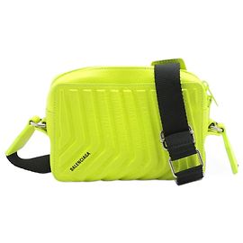 Bolsa de ombro em couro Car Camera da Balenciaga Amarelo