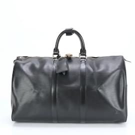 Louis Vuitton-Louis Vuitton Epi Keepall 45 Noir Leather Boston Bag-Black