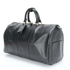 Louis Vuitton-Louis Vuitton Epi Keepall 45 Noir Leather Boston Bag-Black