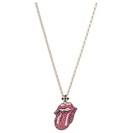 Autre Marque-ENUOVE The Rolling Stones Tongue and Lips Motif Necklace-Other