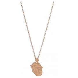 Autre Marque-ENUOVE The Rolling Stones Tongue and Lips Motif Necklace-Other
