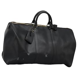 Louis Vuitton-LOUIS VUITTON Epi Keepall 50 Boston Bag Black M42962 LV Auth EC106-Black