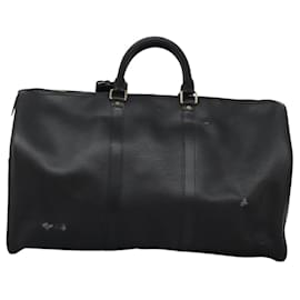 Louis Vuitton-LOUIS VUITTON Epi Keepall 50 Boston Bag Black M42962 LV Auth EC106-Black