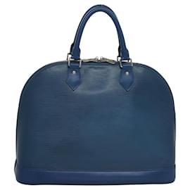 Louis Vuitton-LOUIS VUITTON Epi Alma MM Hand Bag Toledo Blue M40944 LV Auth EC146-Blue
