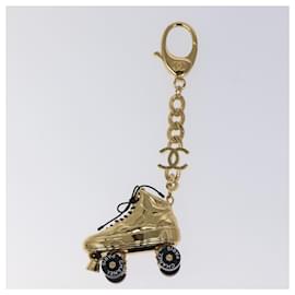 Chanel-CHANEL Roller Skates Charm metal Gold CC Auth bs23306A-Golden