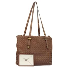 Autre Marque-BOTTEGA VENETA INTRECCIATO Hand Bag Leather Brown Auth EC091-Brown