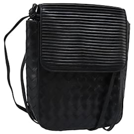 Autre Marque-BOTTEGA VENETA INTRECCIATO Shoulder Bag Leather Black Auth bs23146-Black