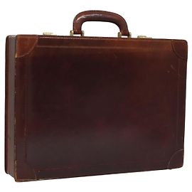 BALLY Trunk Couro Bege Auth 115742 Bege