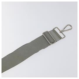 Prada-PRADA Adjustable Shoulder Strap Canvas 26.8""-46.9"" Gray Silver Auth yk17669-Brown,Silvery