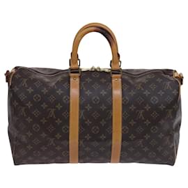 Louis Vuitton-LOUIS VUITTON Monogram Keepall Bandouliere 45 Boston Bag M41418 LV Auth bs23195-Monogram