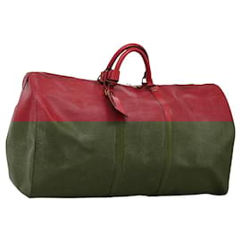Louis Vuitton-LOUIS VUITTON Epi Keepall 60 Boston Bag Red M42947 LV Auth BD278-Red