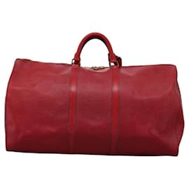 Louis Vuitton-LOUIS VUITTON Epi Keepall 60 Boston Bag Red M42947 LV Auth BD278-Red