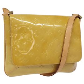 LOUIS VUITTON Sac Thompson Street Monogram Vernis Beige M91301 LV Auth th5733 Beige