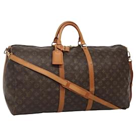 Louis Vuitton-LOUIS VUITTON Monogram Keepall Bandouliere 60 Boston Bag M41412 LV Auth bs22766-Monogram