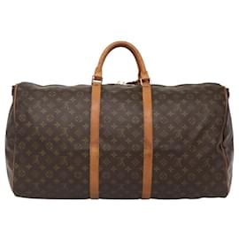 Louis Vuitton-LOUIS VUITTON Monogram Keepall Bandouliere 60 Boston Bag M41412 LV Auth bs22766-Monogram