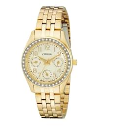 Autre Marque Citizen Women's Quartz Crystal Watch Stainless Steel Gold Tone Gold hardware