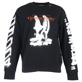 Off White T-shirt à manches longues Off-White Diag Cartoon en coton noir Noir