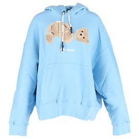 Sudadera con capucha Palm Angels Bear en algodón azul claro Azul Azul claro