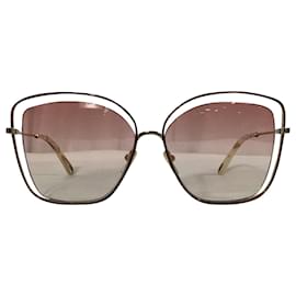 Chloé-Chloé Poppy Cutout Square Sunglasses CE133S in Pink Acetate-Brown,Pink