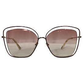 Óculos de sol Chloé Poppy Cutout Square CE133S em acetato rosa Marrom Rosa