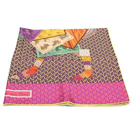 Hermès-Printed Silk Scarf-Other,Python print