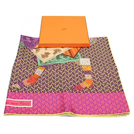 Hermès-Printed Silk Scarf-Other,Python print