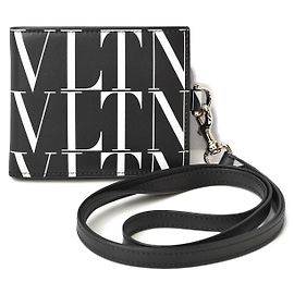 Valentino Garavani Valentino Leather Mini Wallet/Card Case with Strap VY2P0342GTC Black