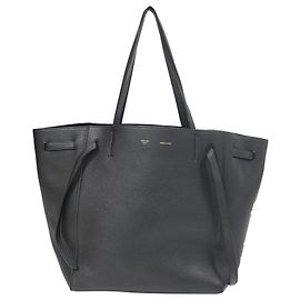 Céline Bolsa Tote Phantom Celine Large em couro de bezerro preto Preto