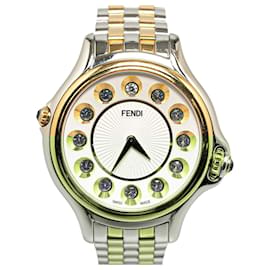Fendi-Fendi Crazy Carats 1P Diamond Quartz Watch 10500L Stainless Steel-White