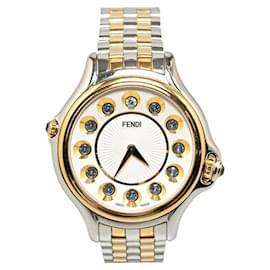 Fendi-Fendi Crazy Carats 1P Diamond Quartz Watch 10500L Stainless Steel-White