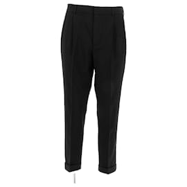 Saint Laurent-SAINT LAURENT Trousers T.FR 38 Wool-Black